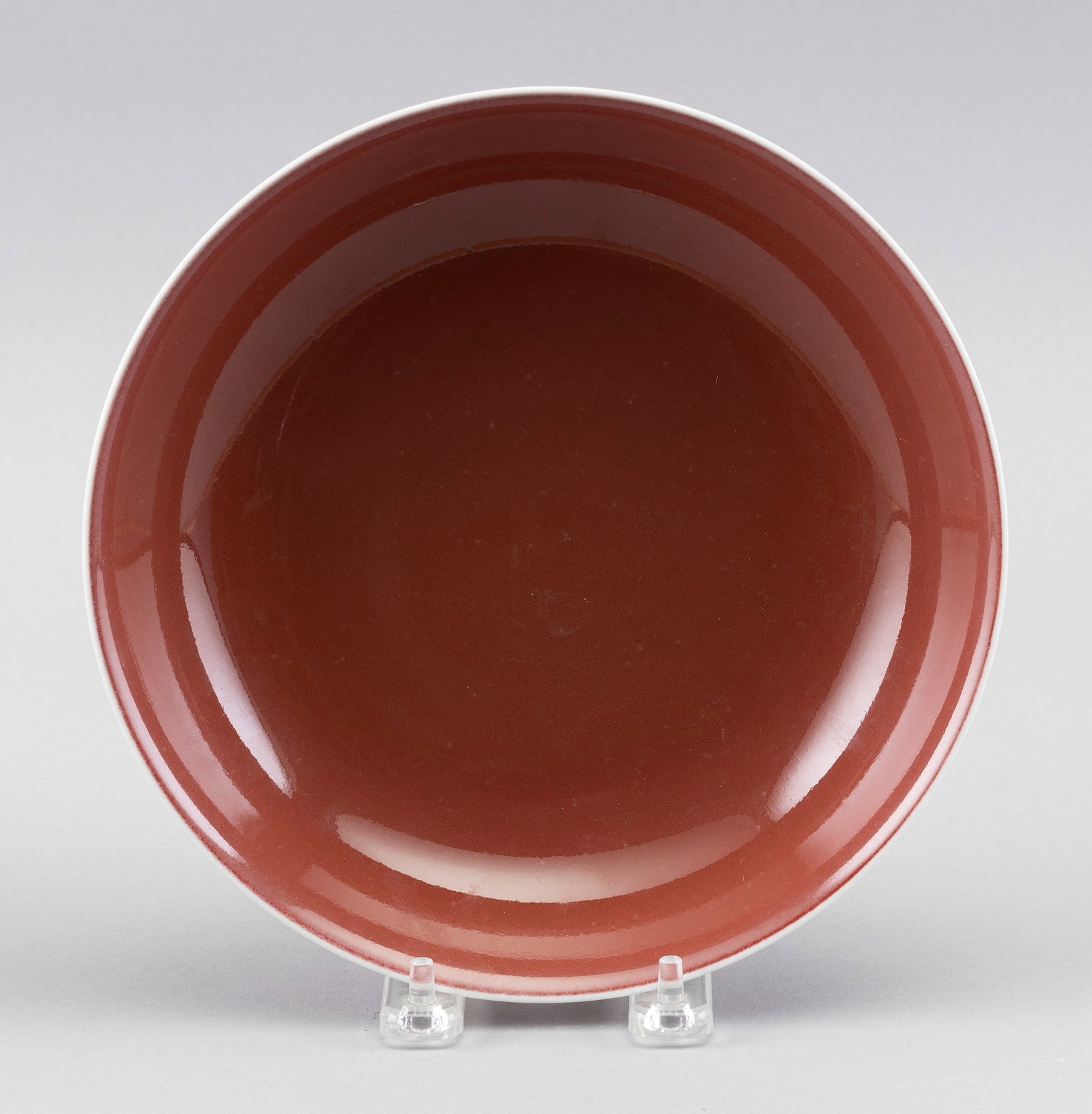 CHINESE SANG DE BOEUF PORCELAIN BOWL 20th Century Height 2". Diameter 8.25". (1 of 4)