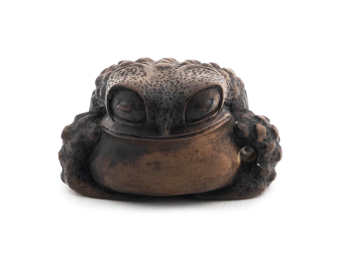 JAPANESE CARVED WOOD NETSUKE SIGNED MASANAO Late 19th Century Length 1.625". (1 of 5)