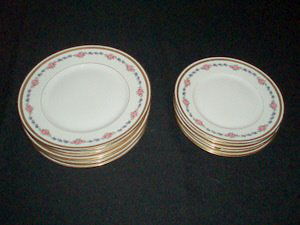 12 Bernardaud Limoges Dishes Floral Design: Estate of Brett Somers