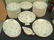 279: French Pottery Luneville "Roses" 56 Pieces