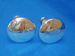 4 19th Century Mercury Glass Tie Backs - 2