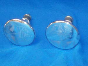 4 19th Century Mercury Glass Tie Backs - 7