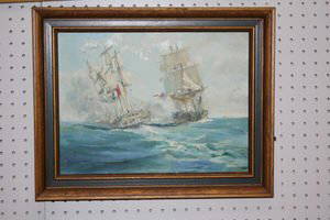 475: Christopher Blossom O/B Sail Ship at Sea