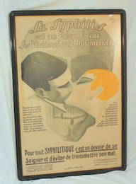 117: 1926 French Syphilis Advertising Art Poster