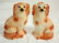 164: Pair Staffordshire Dogs w/Glass Eyes
