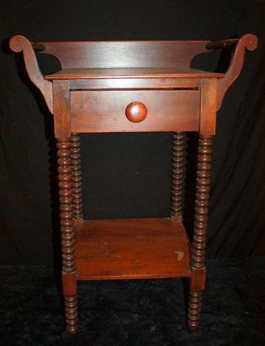 19thC Barley Twist One Drawer Wash Stand