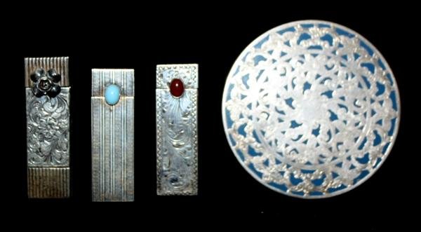 3 800 Silver Lipstick Cases + Sterling Mirror