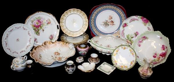Porcelain: Limoges Bavarian Hand Painted