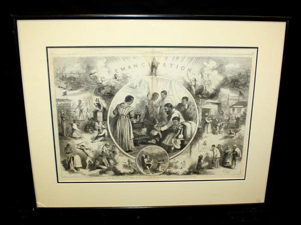 Harpers 1863 Thomas Nast Illustration Emancipation: Thomas NAST (1840-1902)