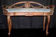 51: Louis XV Style Carved Upholstered Bench