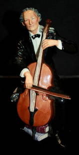 Royal Doulton "Cellist" Figurine HN2226: 8.25". Margaret Davies Design 1960-67.