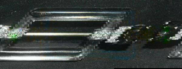 51: Cartier Platinum Diamond Rock Crystal Deco Brooch