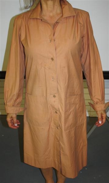 Yves Saint Laurent Shirt Dress: Length:40.5" width:16" arm length:22.5"