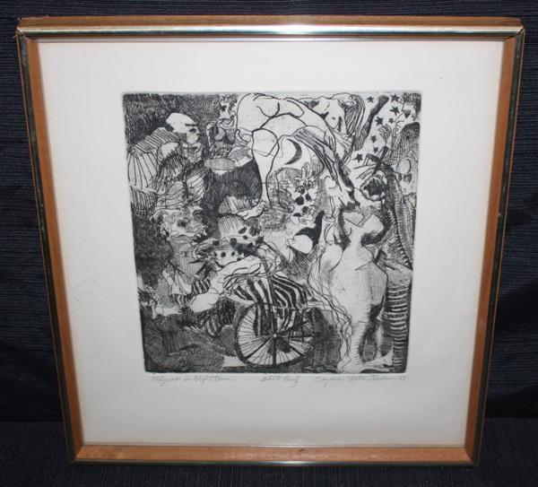 Suzanne Staton Jacobson Etching Ulysses Nighttown