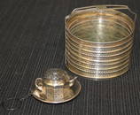 2: Sterling Silver Articles: Tea Strainer Coasters