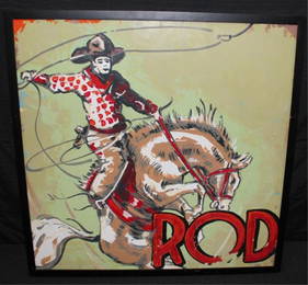 141: Jeff Schaller Encaustic Pop Art "Rodeo"