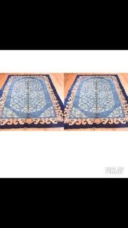 ANTIQUE PAIR 2 CHINESE FETI RUG CIRCA 1900 (1 of 5)