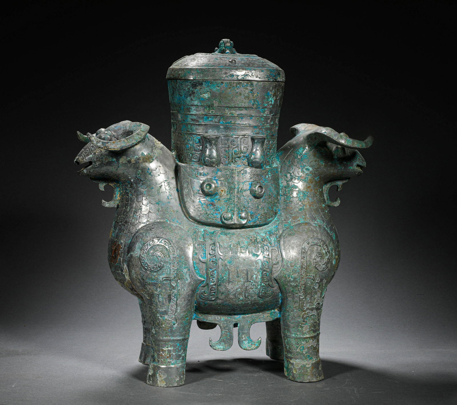 A BRONZE "ZUN" OF RAM DESIGN (1 of 13)