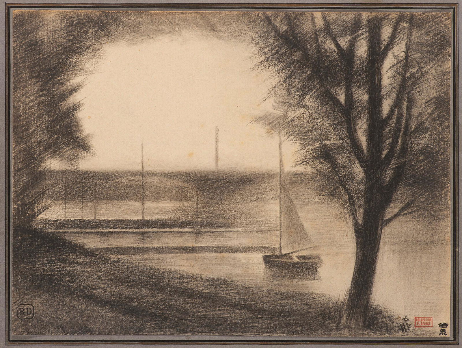 Attributed to George Seurat, Le Pont de Courbevoie (1 of 5)