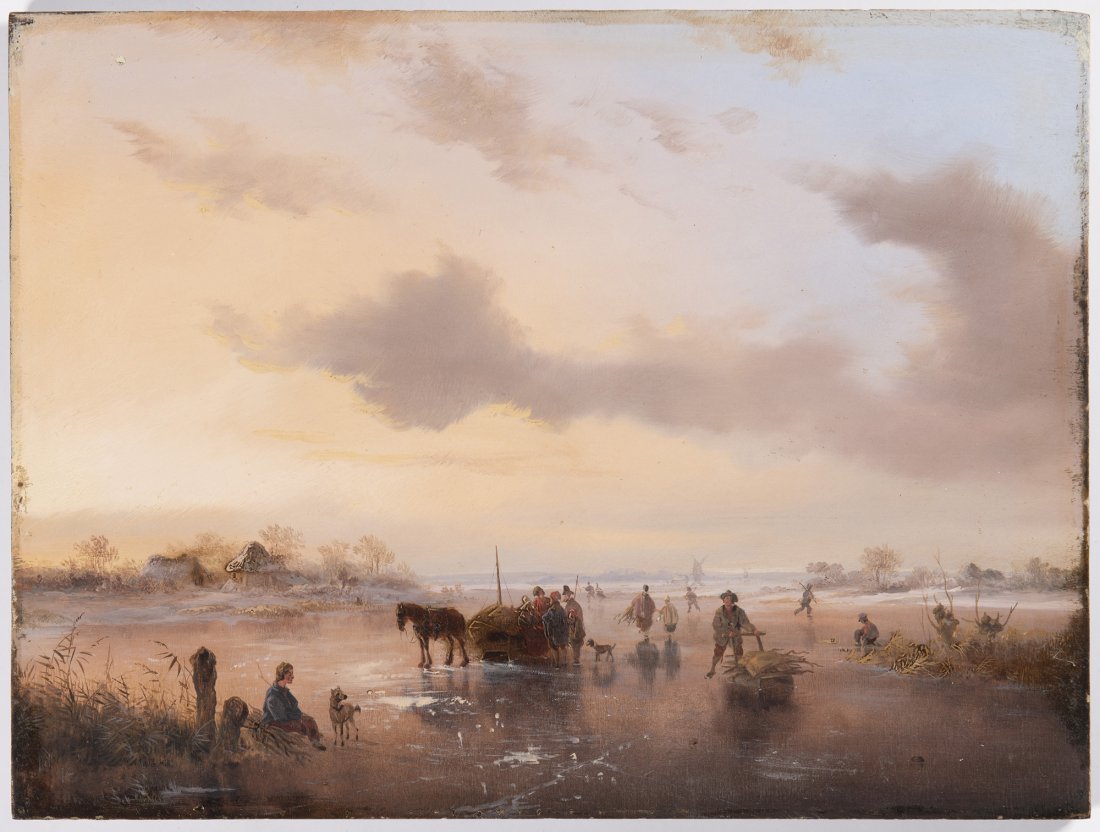 Dutch Painter, 19th century, Winter Landscape (1 of 2)