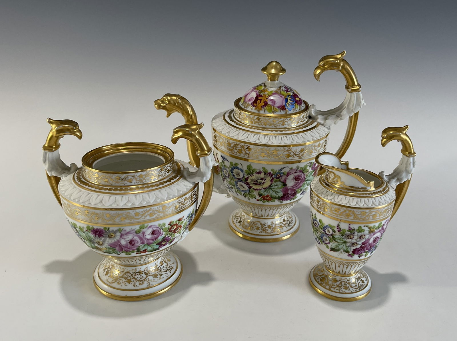 A SET OF ANTIQUE SEVRES TABLEWARE (1 of 16)