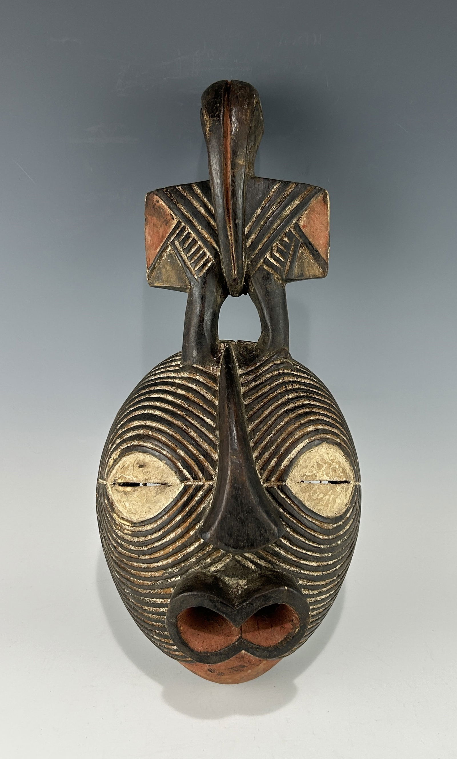 NO RESERVE! AFRICAN DR CONGO LUBA WOODEN MASK (1 of 6)