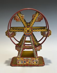 HERCULES TIN LITHOGRAPH FERRIS WHEEL WIND-UP TOY
