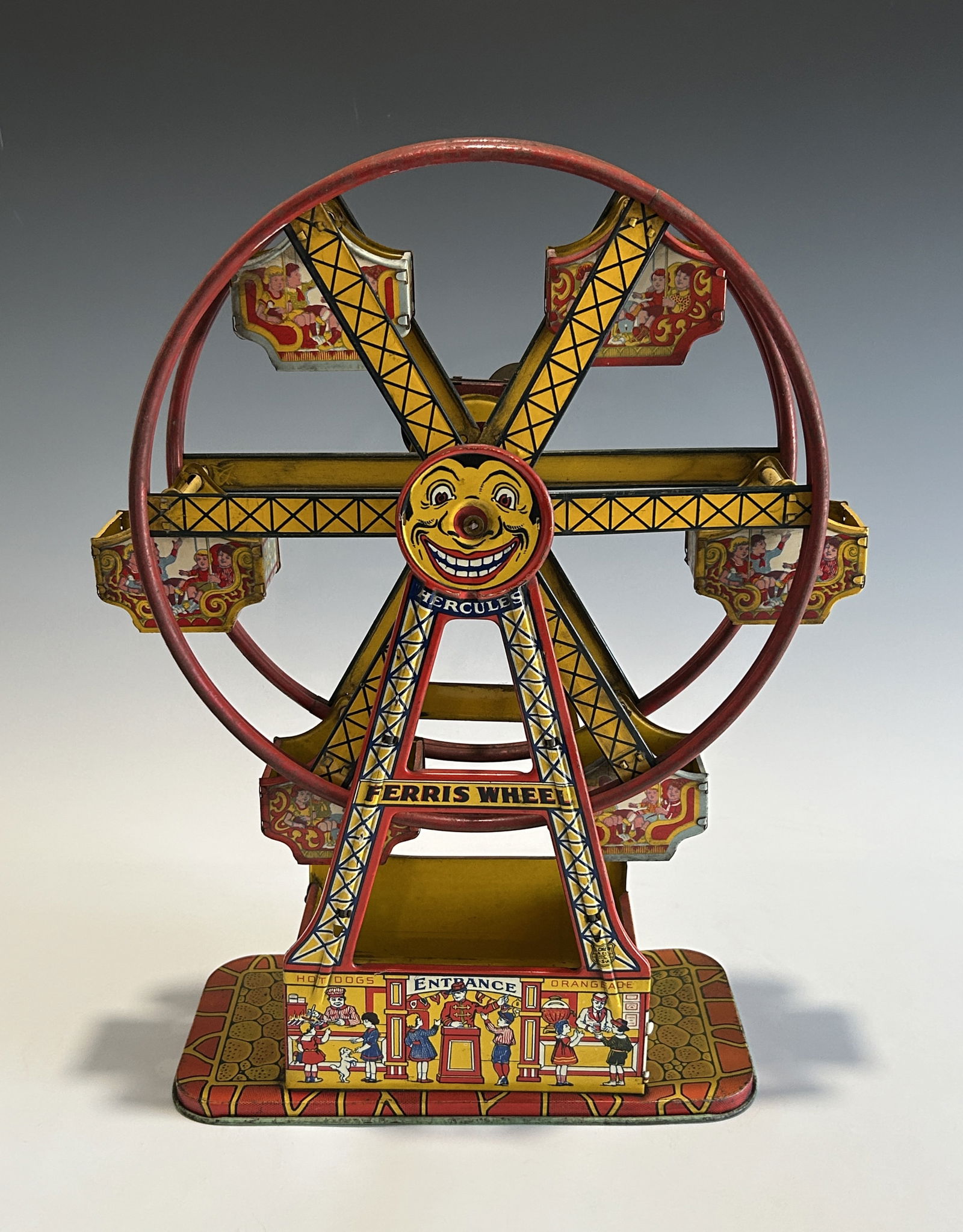 HERCULES TIN LITHOGRAPH FERRIS WHEEL WIND-UP TOY (1 of 6)
