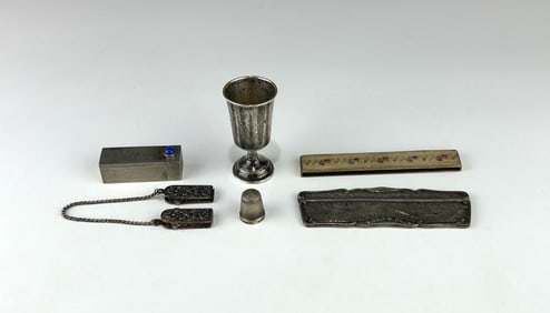ASSORTED VINTAGE AND ANTIQUE STERLING SILVER AND SILVER-TONE PERSONAL ITEMS