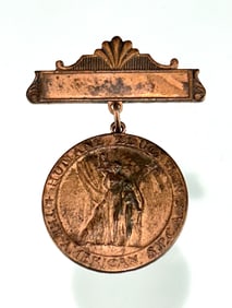 1926 SPCA HUMANE EDUCATION POSTER CONTEST MEDALLION, NEWARK, NJ