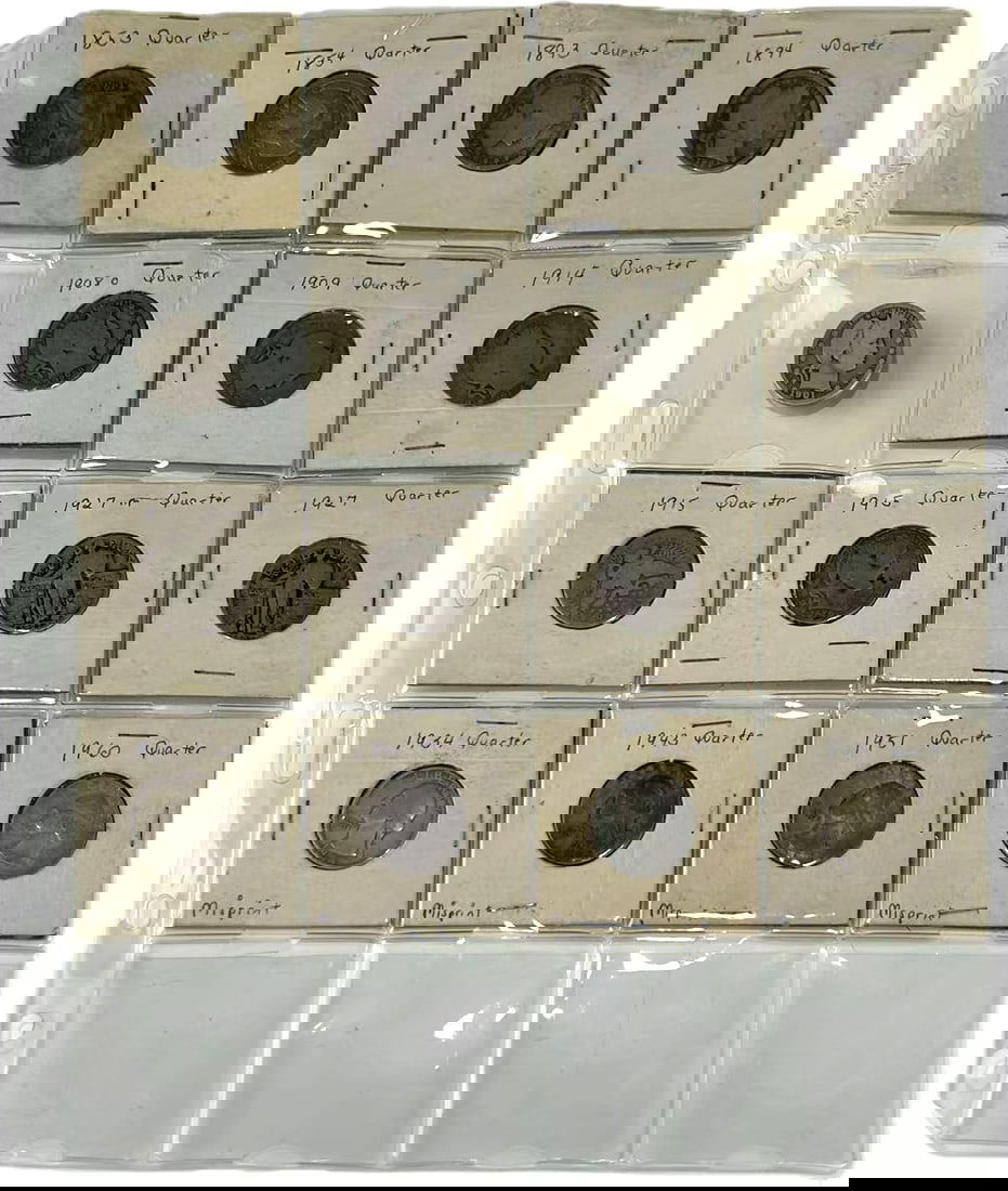 COLLECTION OF AMERICAN SILVER QUARTERS, 1853–1960 (1 of 17)