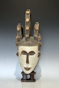 IGBO PEOPLES “PUO / AGBOGHO MMUO?? MAIDEN SPIRIT MASK, NIGERIA, MID-CENTURY OR EARLIER