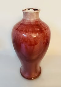 ANTIQUE CHINESE QING 19TH CENTURY COPPER-RED GLAZE MEIPING