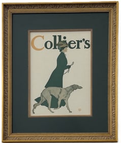 ANTIQUE 1906 COLLIER'S COVER, "THE MORNING STROLL" BY EDWARD PENFIELD