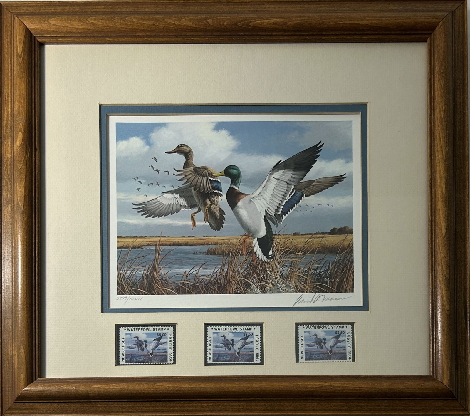 1985 NEW JERSEY WATERFOWL STAMP & PRINT BY DAVID MAASS (1 of 6)