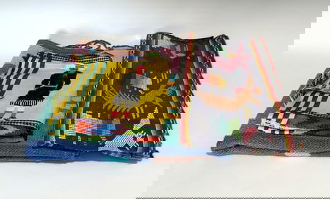 LOT OF THREE VINTAGE GUATEMALAN HANDWOVEN TEXTILE PIECES