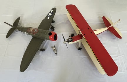 VINTAGE HANDMADE RC AIRPLANE MODELS BY MEMBER OF THE ACADEMY OF MODEL AERONAUTICS