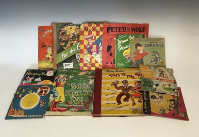 VINTAGE CHILDREN’S STORY AND MUSIC RECORD ALBUMS, MID-20TH CENTURY