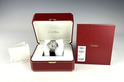 BALLON BLEU DE CARTIER 42 MM AUTOMATIC WATCH, W69016Z4, COMPLETE SET