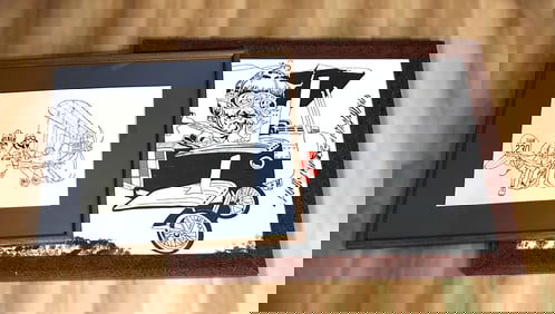 TWO ORIGINAL AVIATION-THEMED DRAWINGS