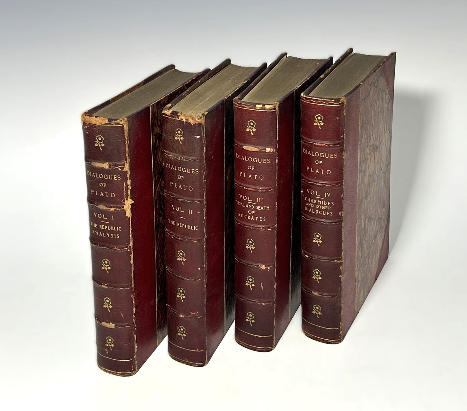 RARE 1900S ANTIQUE BOOKS EDITION DE LUXE FOUR VOLUME SET “THE DIALOGUES OF PLATO (1 of 19)