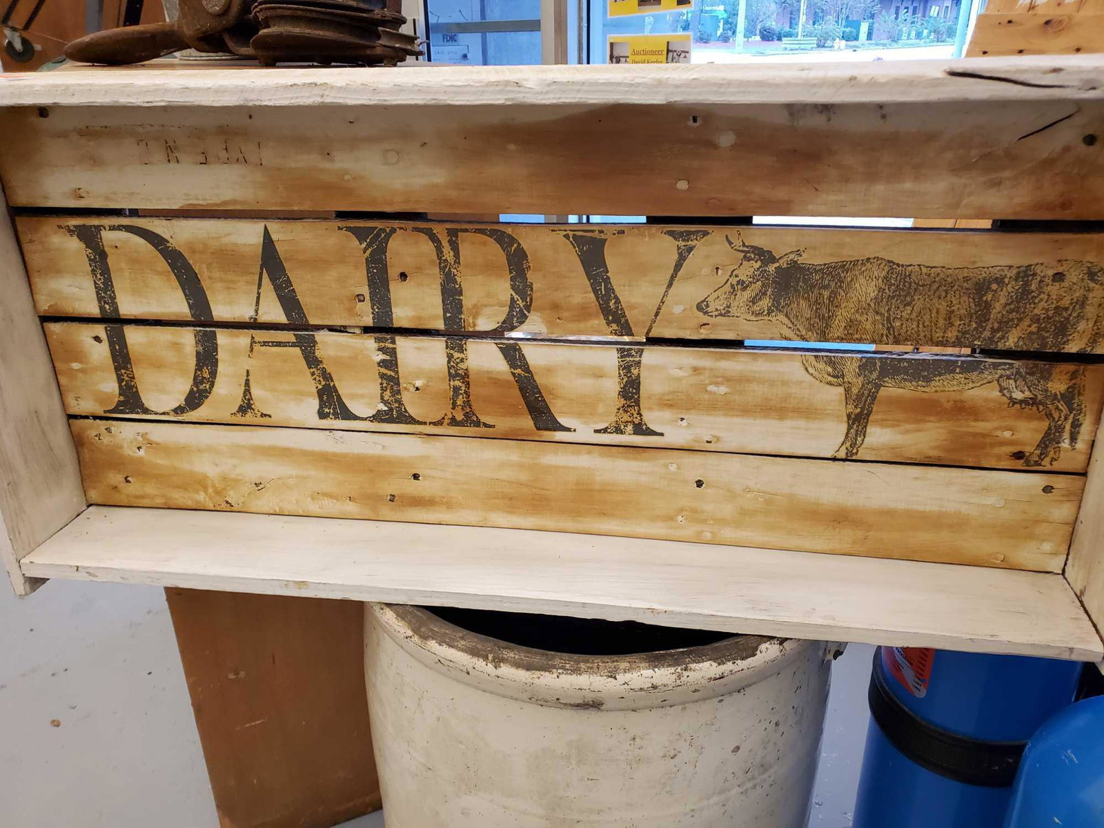 Dairy Box: Dairy Box. Measurements: 37.5 long, 6 deep, 16.5 tall