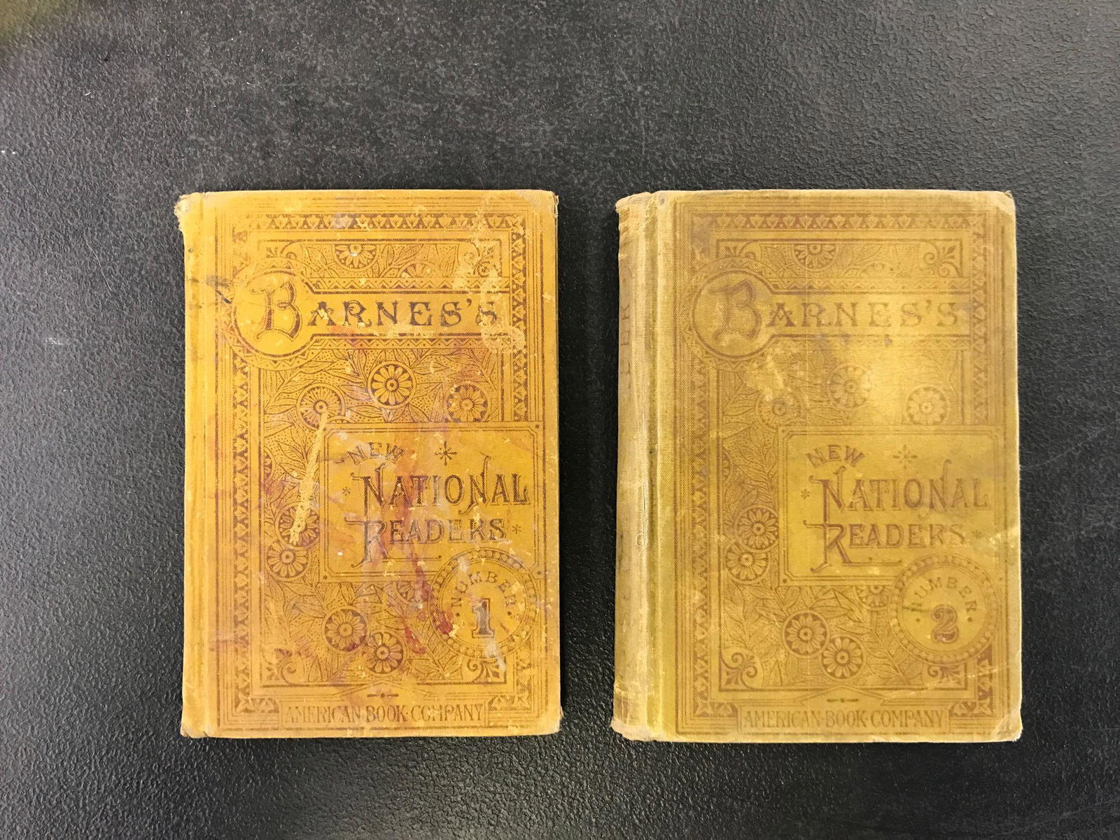 Barnes’s New National Readers series: Barnes’s New National Readers series Number 1 and Number 2. Published in 1883 for teaching young children how to read.