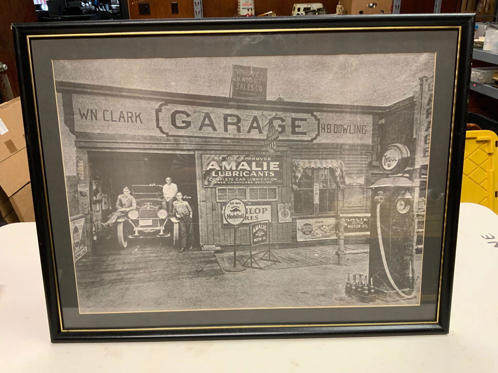 Framed and matted black-and-white picture (1 of 3)