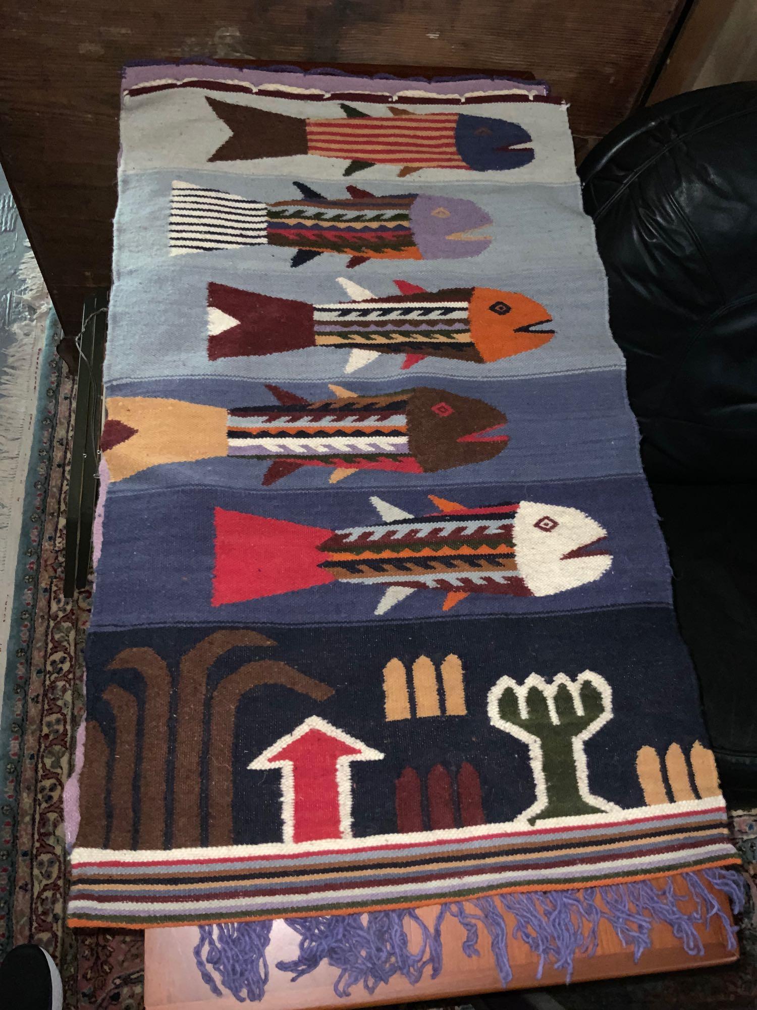 Wool handmade wall hanging (1 of 2)