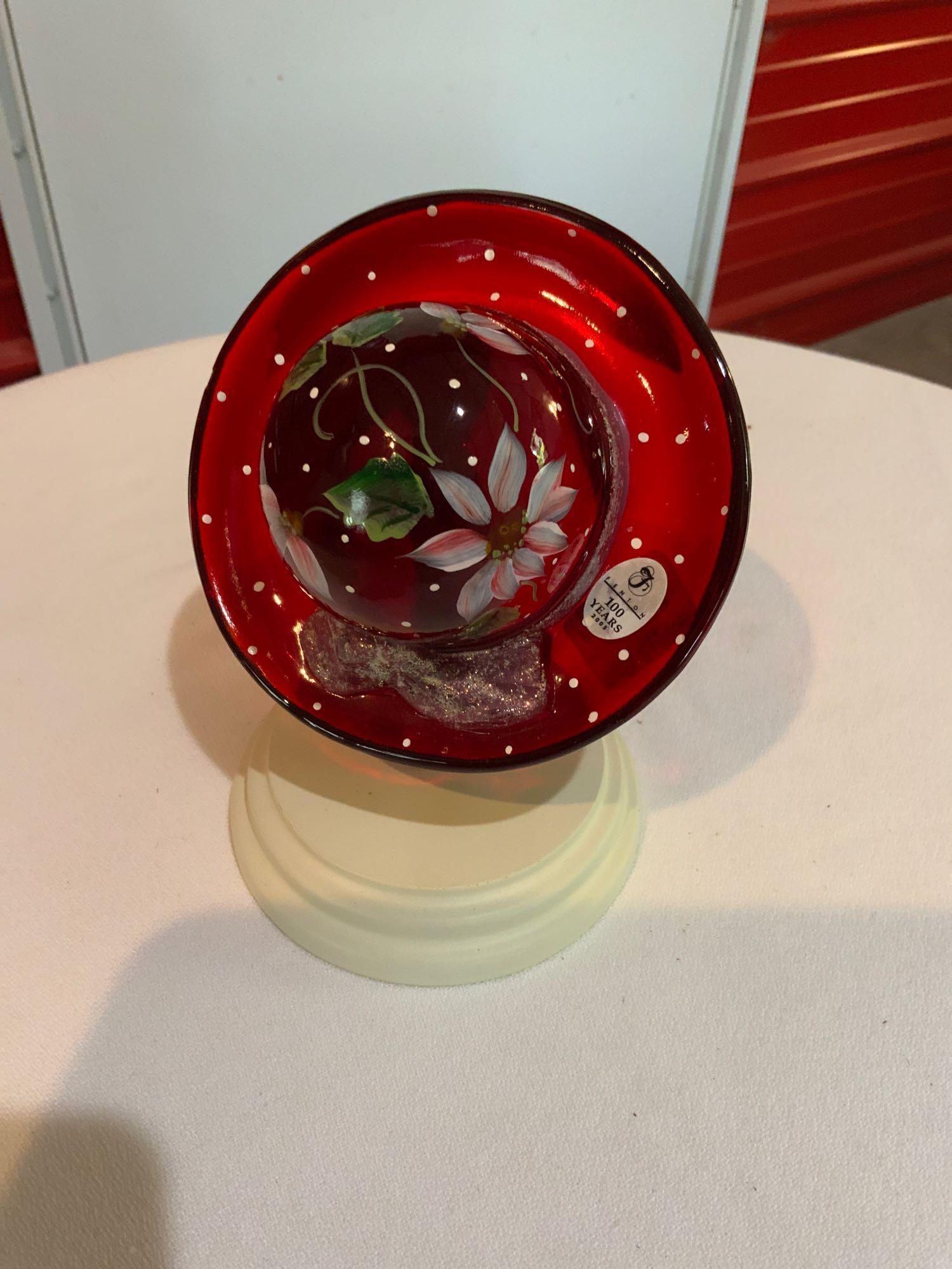 Fenton, Ruby red hat (1 of 3)