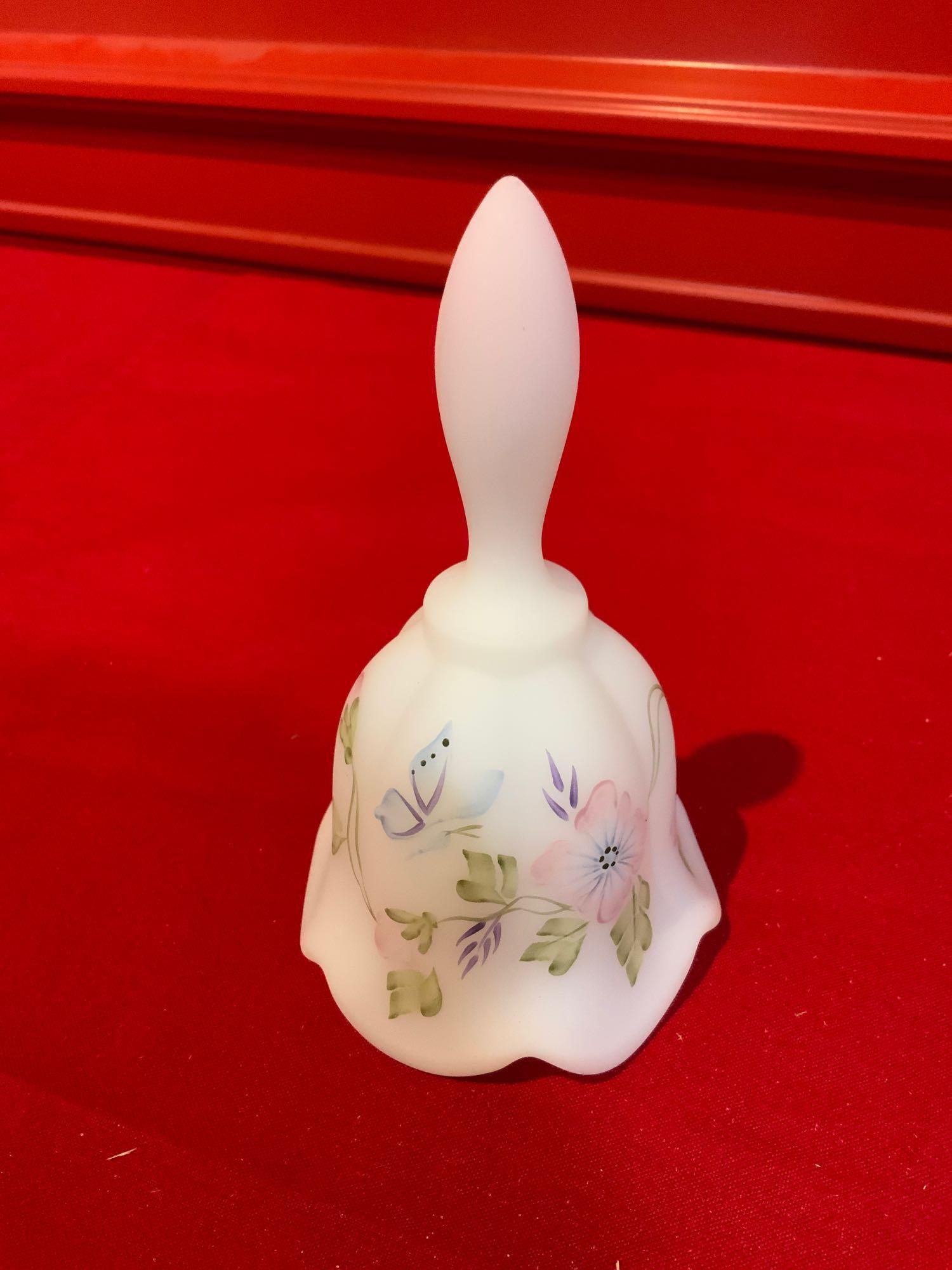 Fenton satin butterflies and Astors hand-painted (1 of 3)