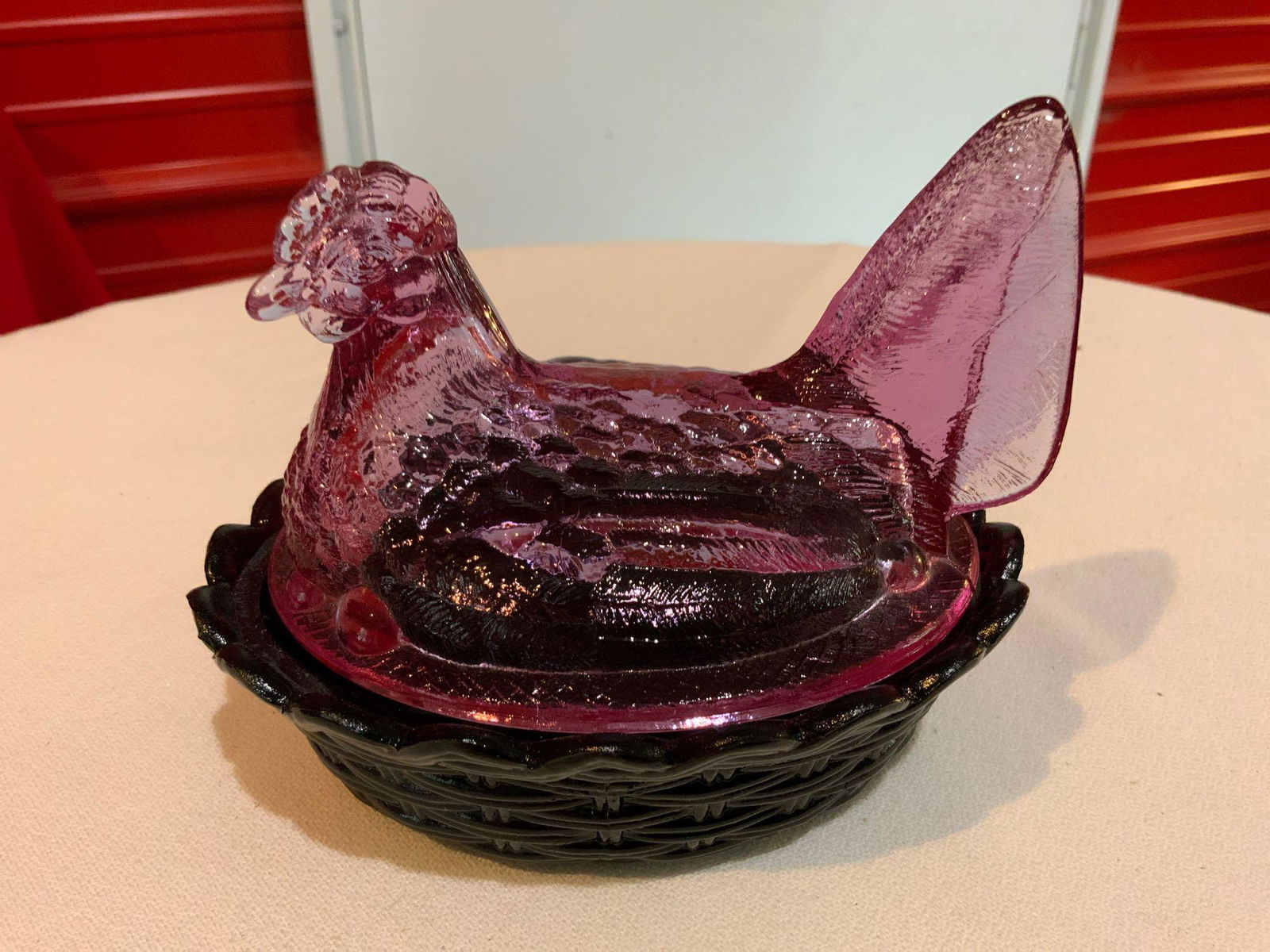 Fenton, purple hen on the nest. (1 of 6)