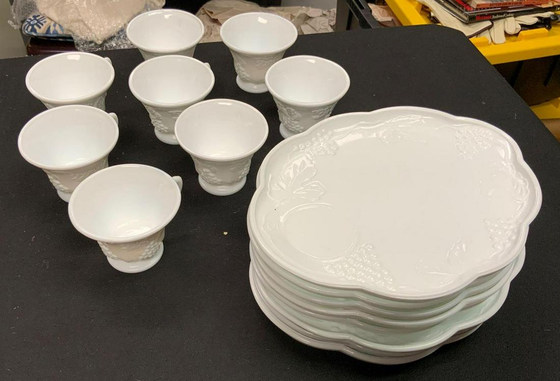 Colony harvest milk shop glass snack set