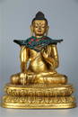 A GILT BRONZE SAKYAMUNI BUDDHA STATUE, MING DYN.